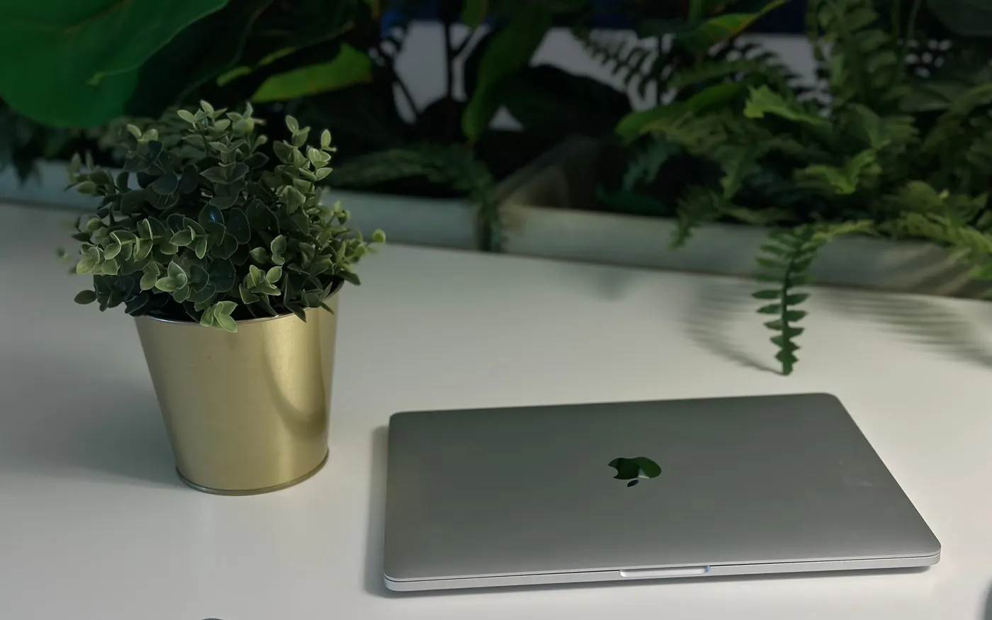 Minimal professional workspace with laptop