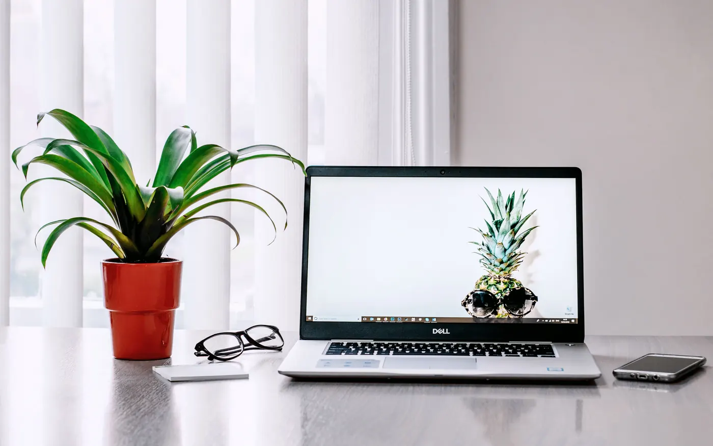 Modern laptop workspace used for website planning